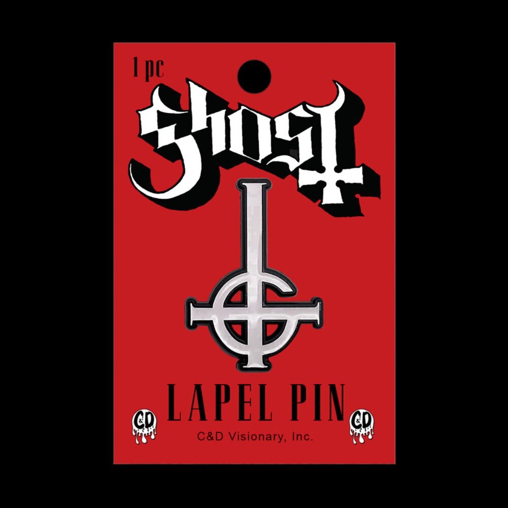 Ghost Enamel Pin - Grucifix Cross - Heavy Metal Rock Music Band Apparel Gift NWT